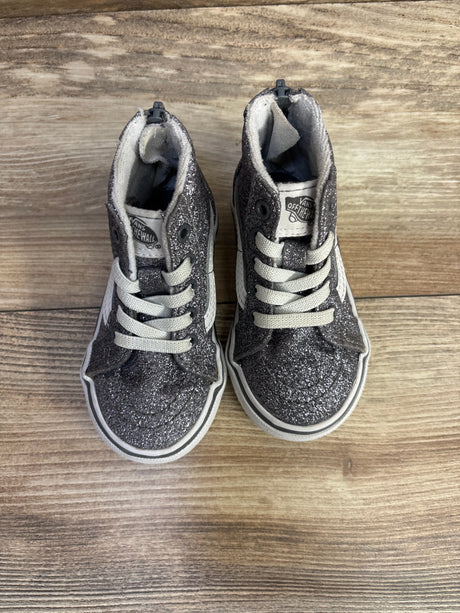 Vans Sk8-Hi Zip Shoe Racing Purple Glitter sz 5c - Me n Mommy To Be