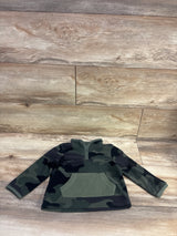 OshKosh Camo 1/4 Zip Fleece Pullover Sweatshirt Green sz 18m