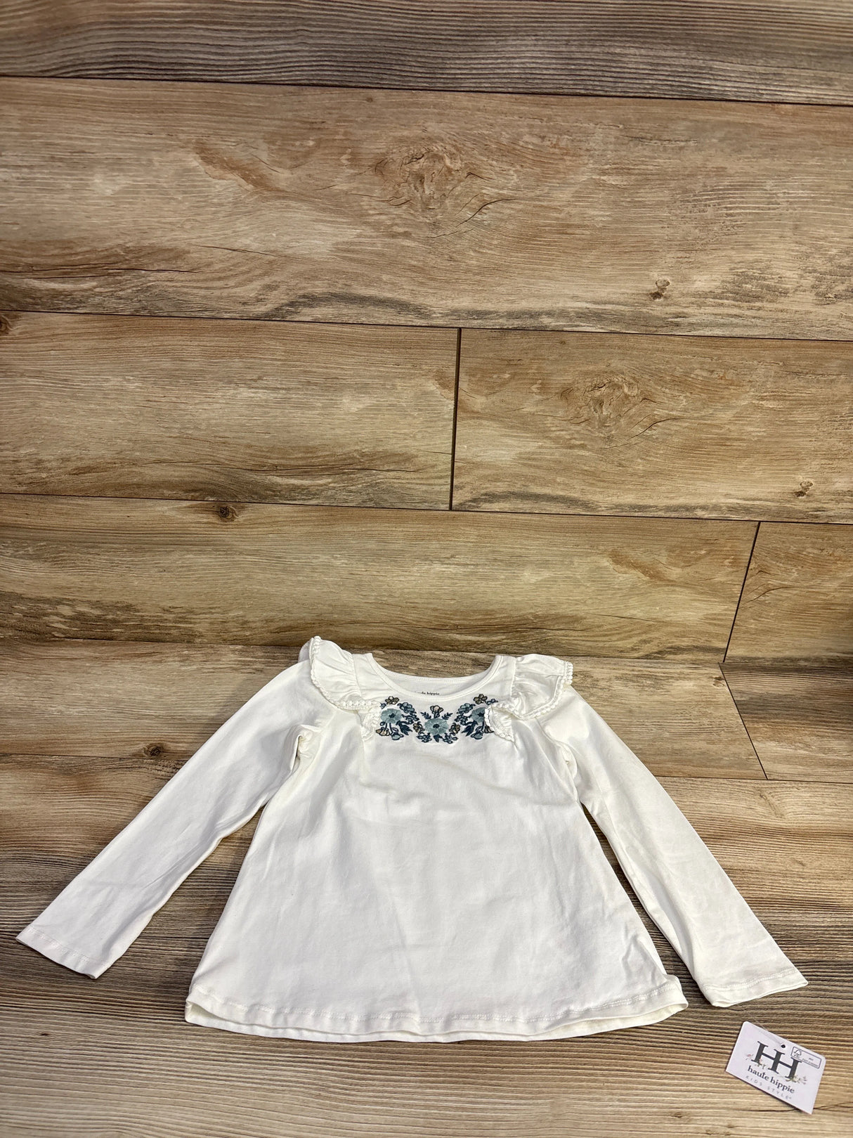 NEW Haute Hippe Embroidered Shirt White sz 4T - Me n Mommy To Be
