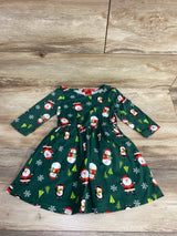 Emma & Elsa Christmas Long Sleeve Dress Emerald sz 4T