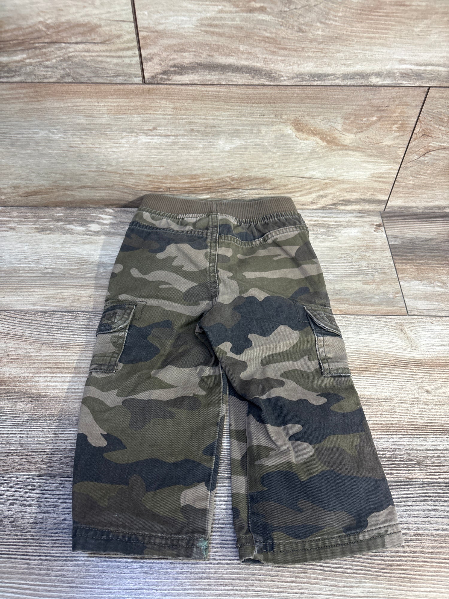 Children's Place Pull On Camo Cargo Pants Green sz 12-18m