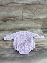 Old Navy Ghost Print Sweatshirt Bubble Romper Pink sz 3-6m