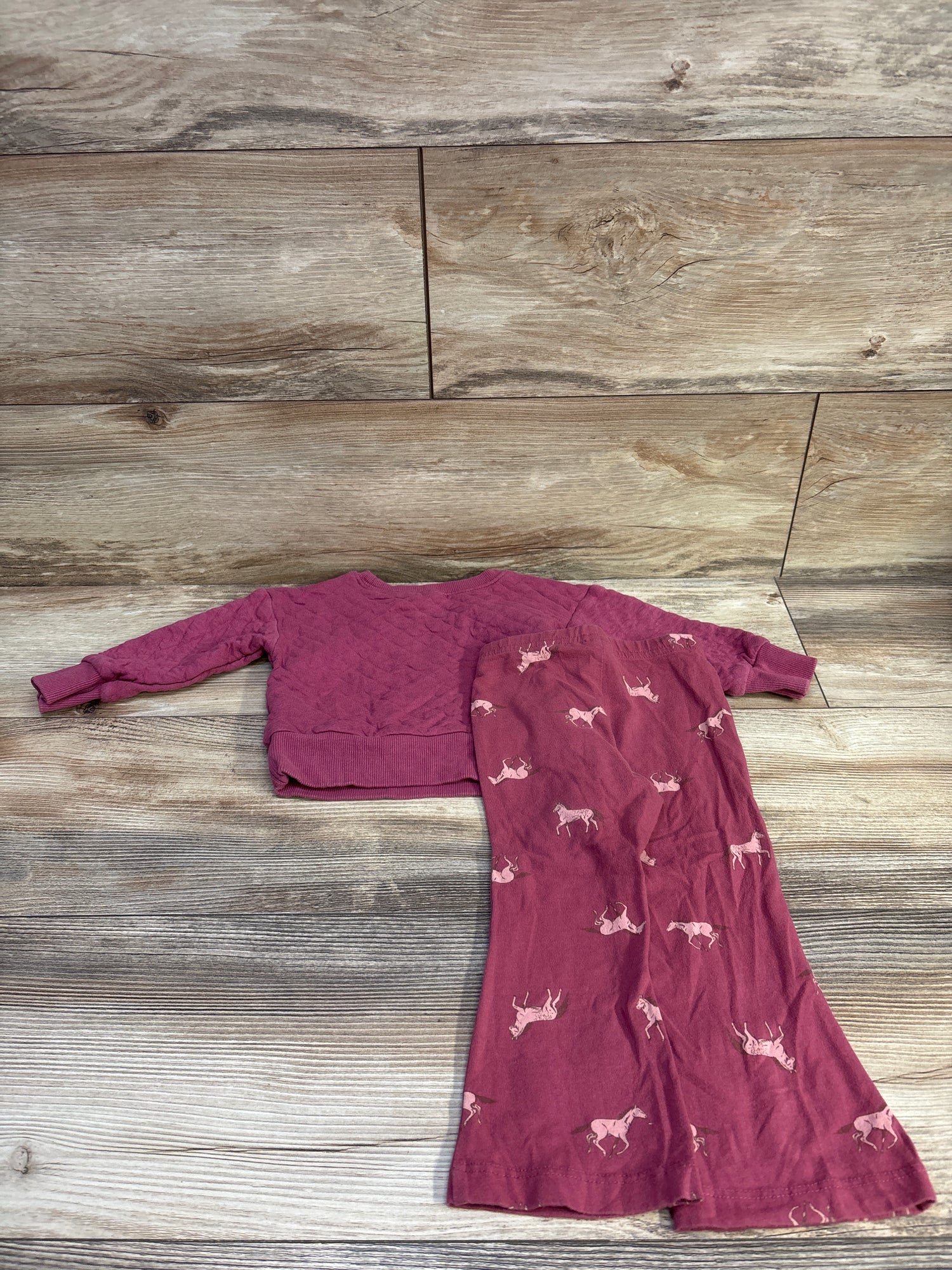 Carter's 2pc Quilted Sweatshirt & Pants Set Pink sz 18m