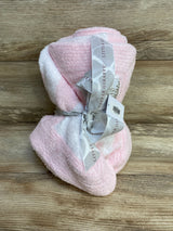 NEW Little Giraffe Plush Chenille Pink Baby Blanket "I Love You"