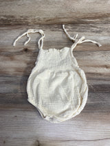 Smocked Strap Tie Romper sz 3m