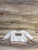 Cat & Jack Knit Bear Sweater Cream sz 2T