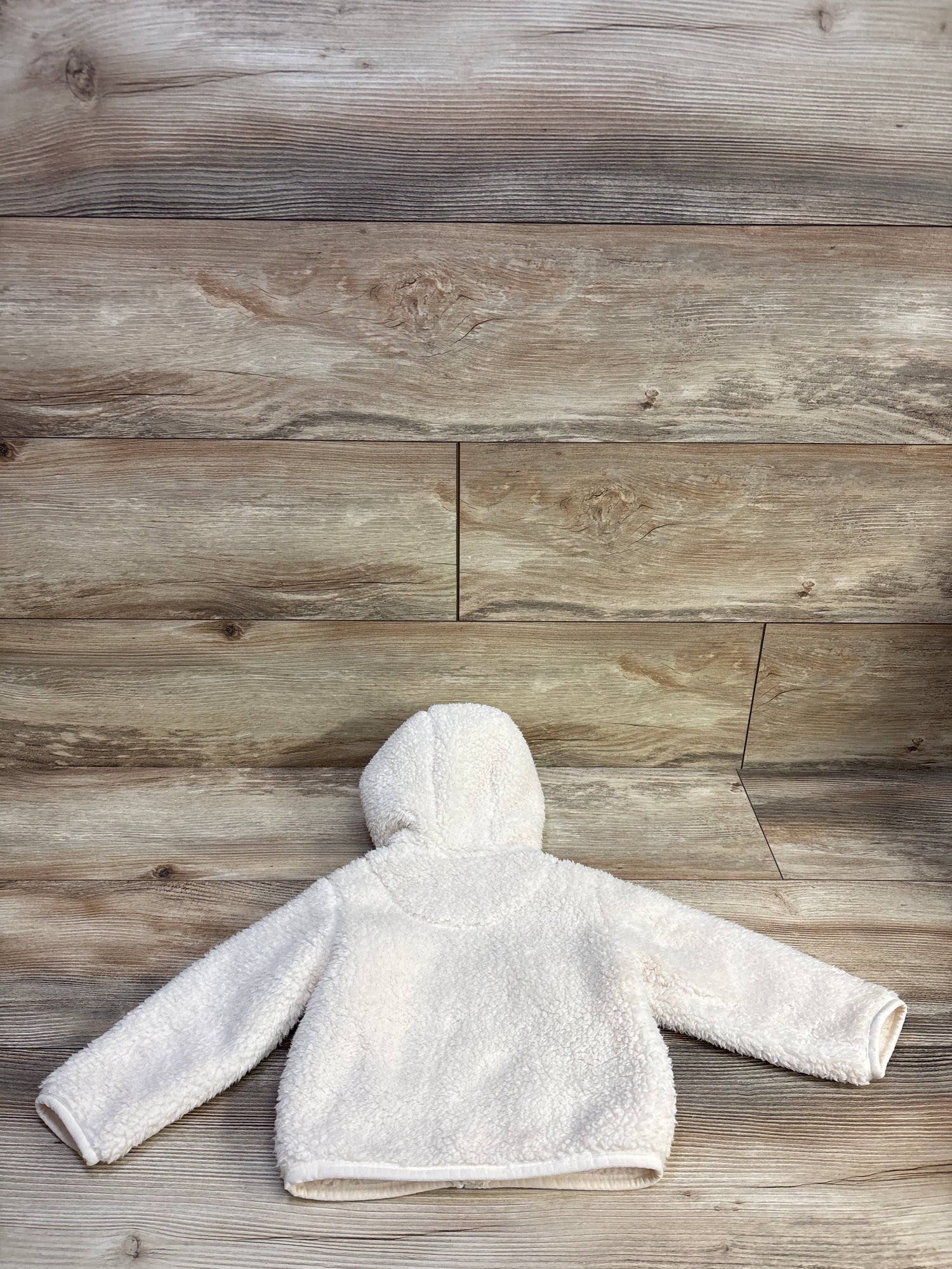 Primary Teddy Fleece Jacket in Cream sz 12-18m