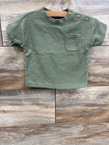 Old Navy Drop Shoulder Pocket Shirt Green sz 12-18m - Me n Mommy To Be
