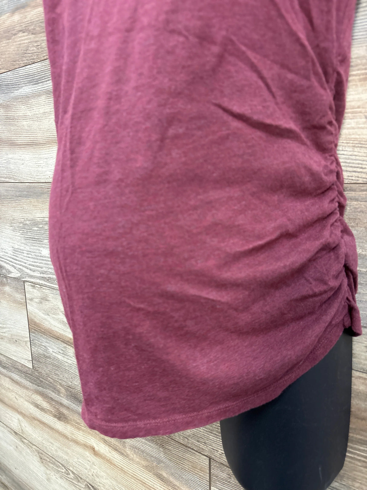 Isabel Maternity Ruched Shirt Maroon sz Small - Me n Mommy To Be