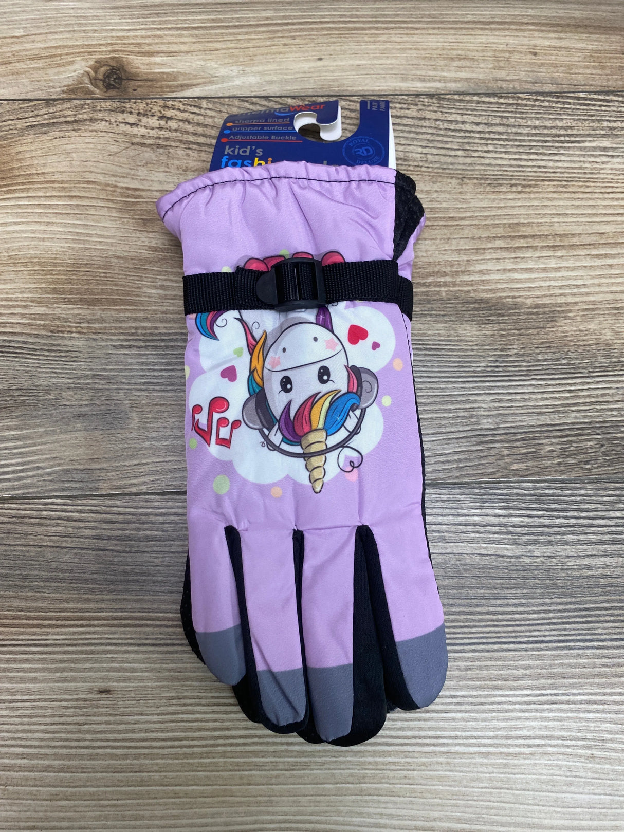 NEW ThermaWear Kid's Unicorn Winter Ski Gloves Purple