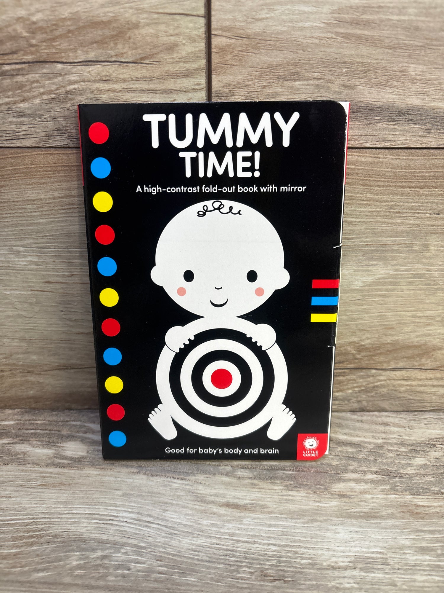 Tummy Time!: A High-Contrast Fold-Out Book with Mirror