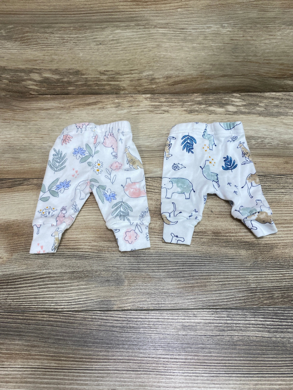 Just One You 2pk Animal Print Pants White sz Preemie