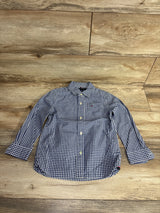 Tommy Hilfiger Gingham Button Up Shirt Blue sz 4-5T