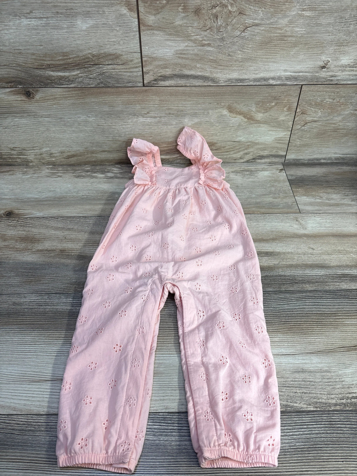 Carter's Eyelet Sleeveless Jumpsuit Pink sz 18m