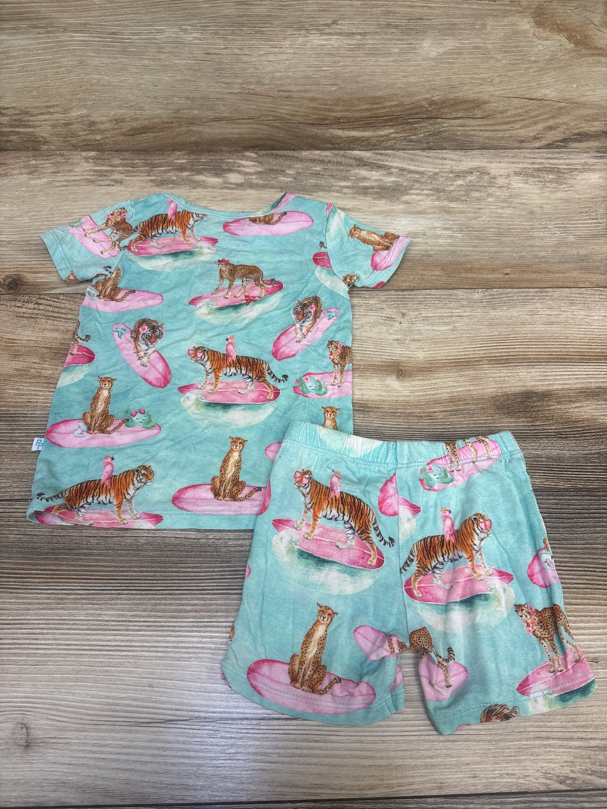 Posh P. 2pc Bamboo Pajama Set Teal sz 12-18m