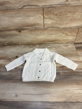 Janie & Jack Cable Knit Sweater White sz 12-18m