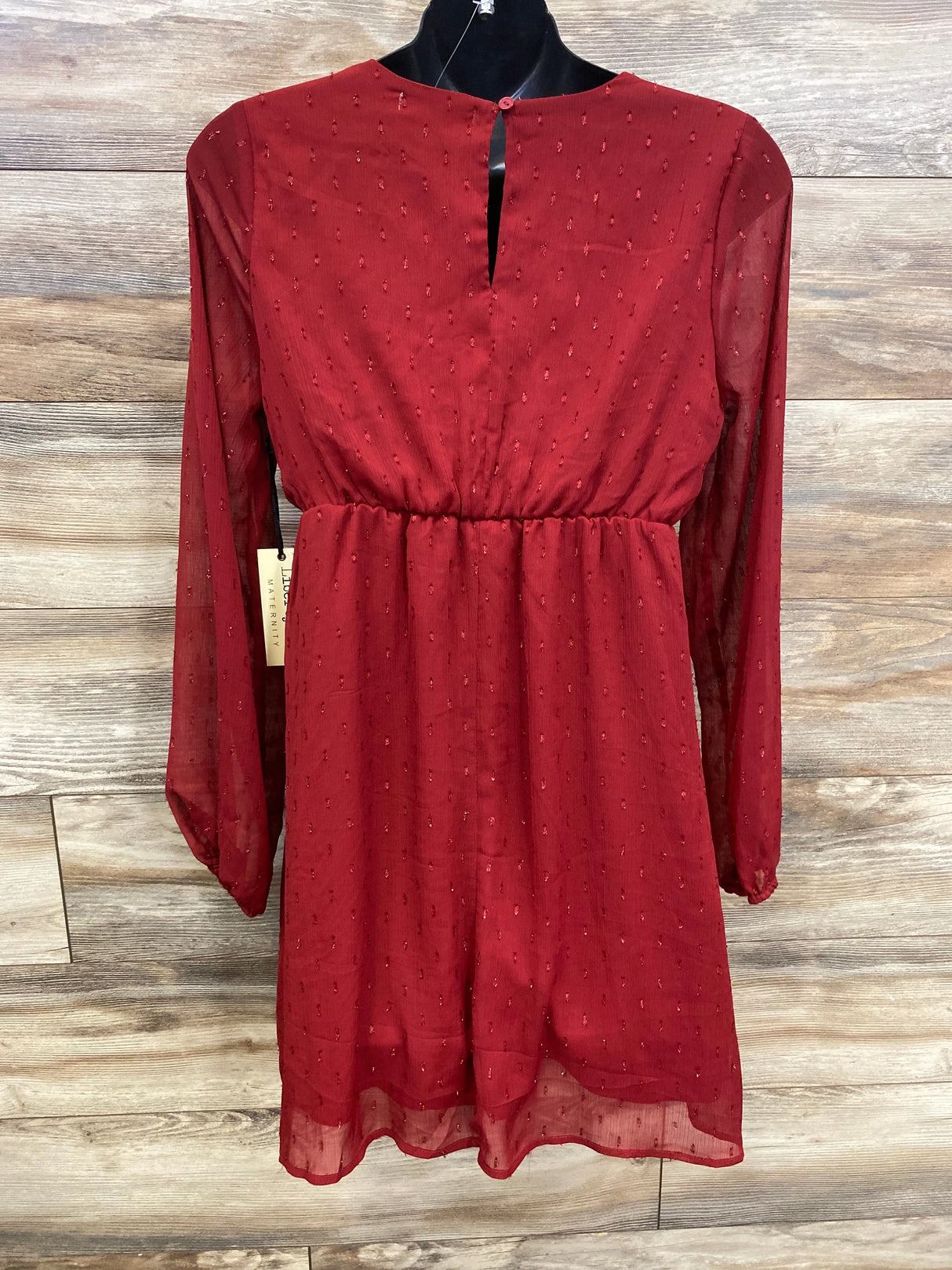 NEW Liberty Love Maternity Textured Dress Red sz Medium