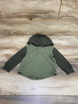 Old Navy Hooded Henley Shirt Green sz 18-24m