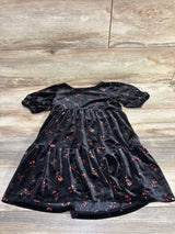 Old Navy Floral Velvet Dress Black sz 5T