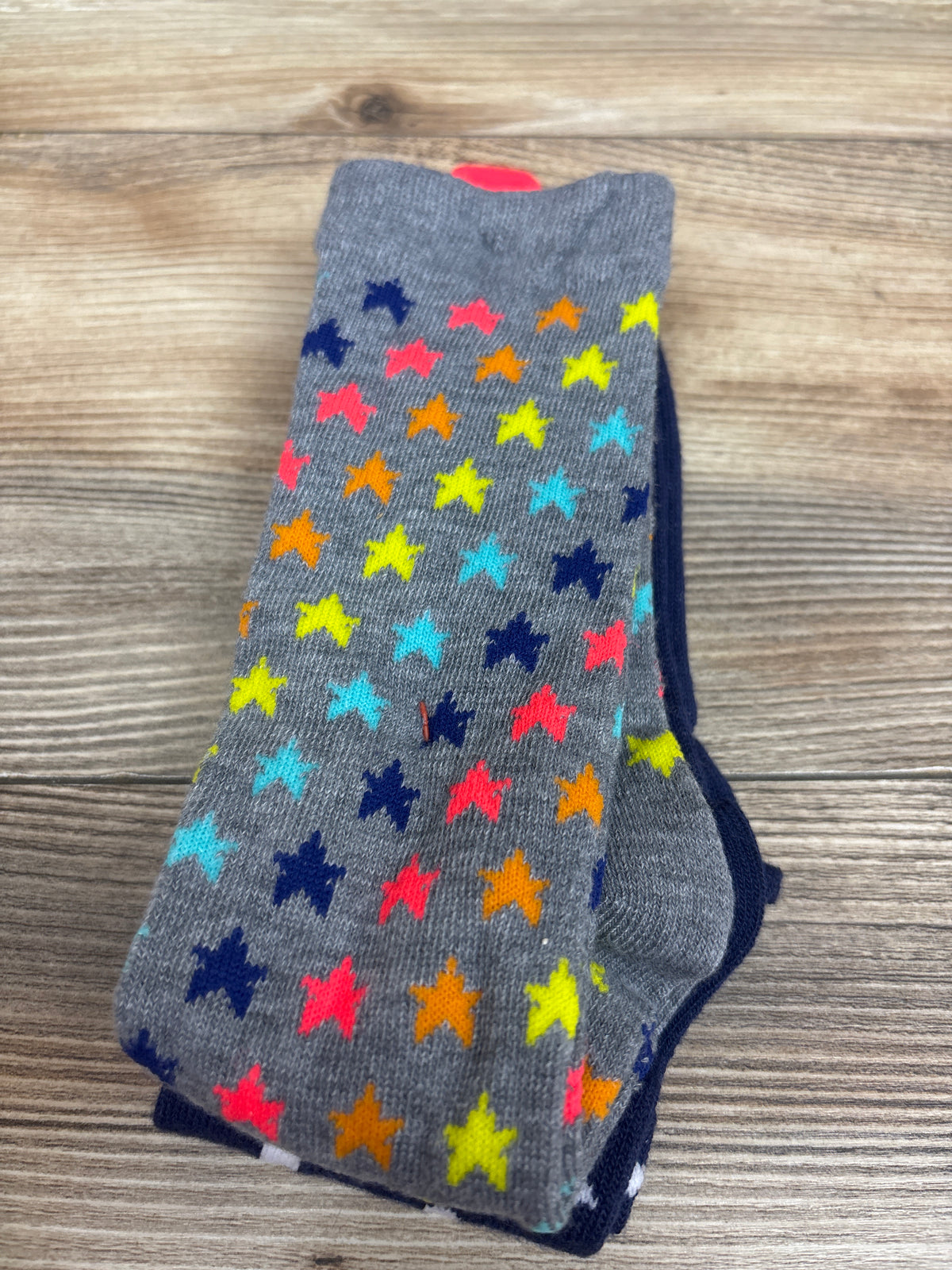NEW Cat & Jack Knee-High Socks Rocketship/Stars 2pk sz Medium 9c-2.5Y