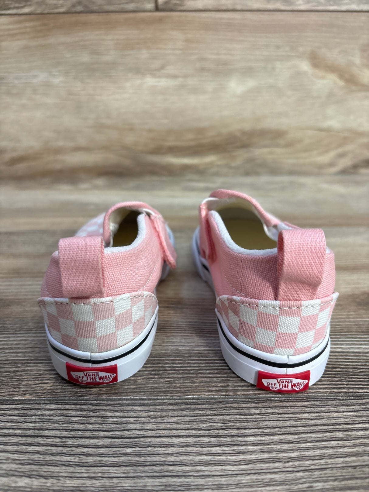 NEW Vans Slip-On V 'Checkerboard Powder Pink' Sneakers sz 8c