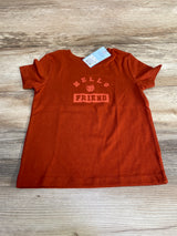 NEW Cat & Jack Hello Friend Shirt Burnt Orange sz 3T