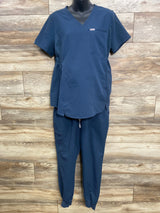 FIGS Maternity Scrub Top & Joggers Blue sz Large
