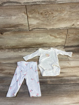 H&M 2pc Bodysuit & Pants Set White sz Preemie