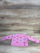 Stella McCartney Heart Print Pullover Sweatshirt Pink sz 4T