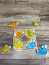 Melissa & Doug First Play Wooden Touch and Feel Puzzle Peek-a-Boo Pets With Mirror