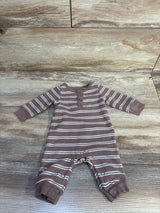 Just One You Waffle Knit Henley Coverall Brown sz Newborn