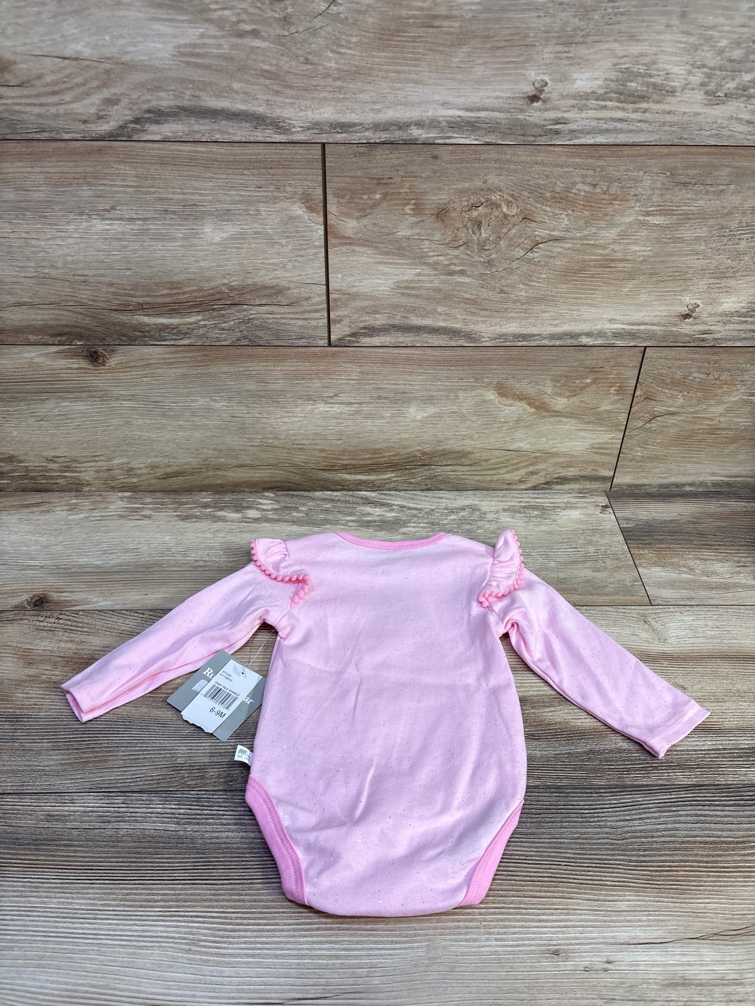 NEW Rugged Bear Grown With Love Long Sleeve Bodysuit Pink sz 6-9m