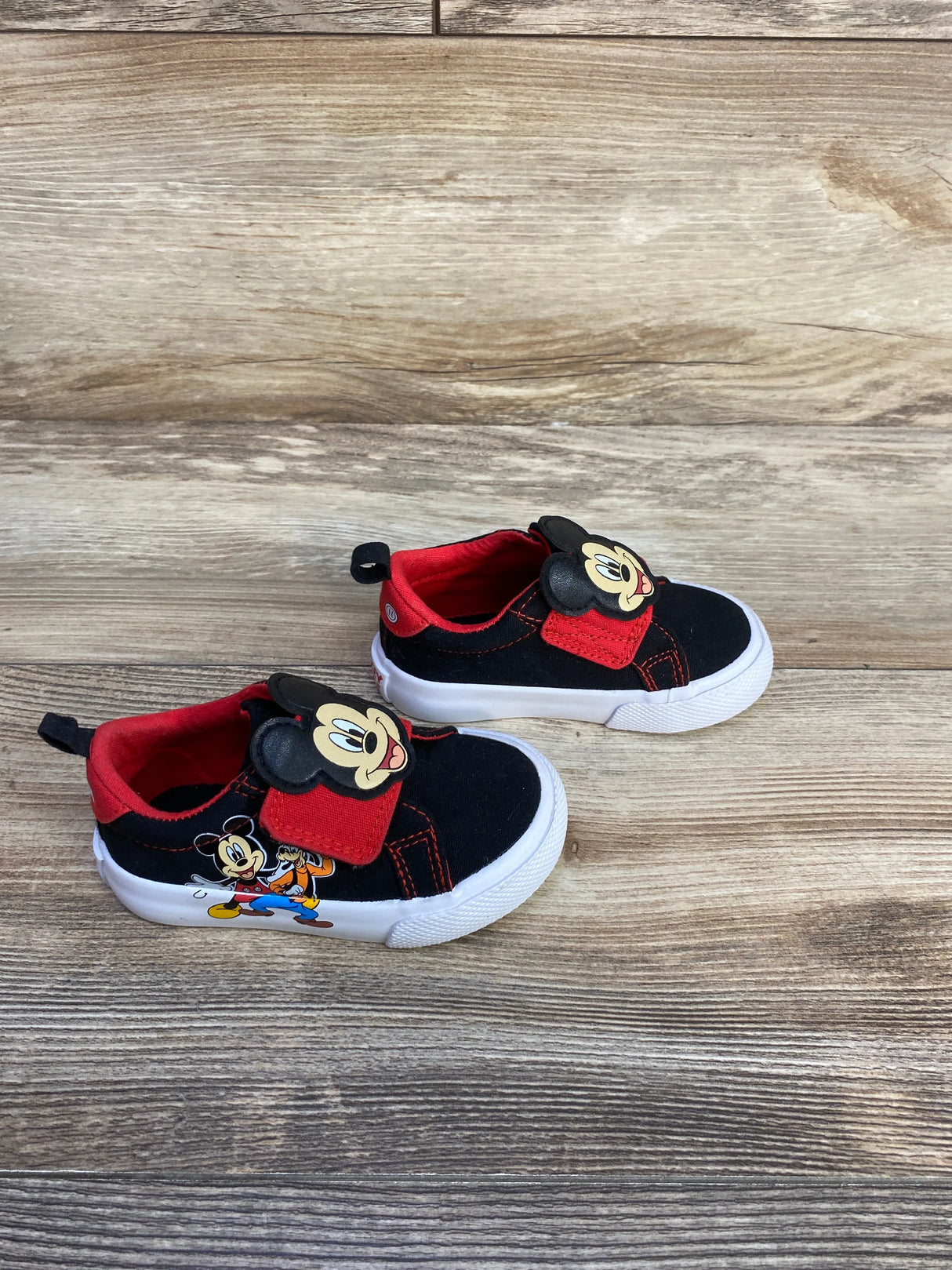 Mickey Mouse Power-Strap Sneakers Black/Red sz 5c