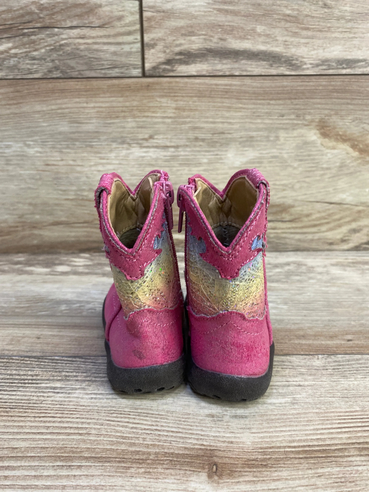 Roper Infant Glitter Cowbabies Boots - Round Toe Pink sz 3c