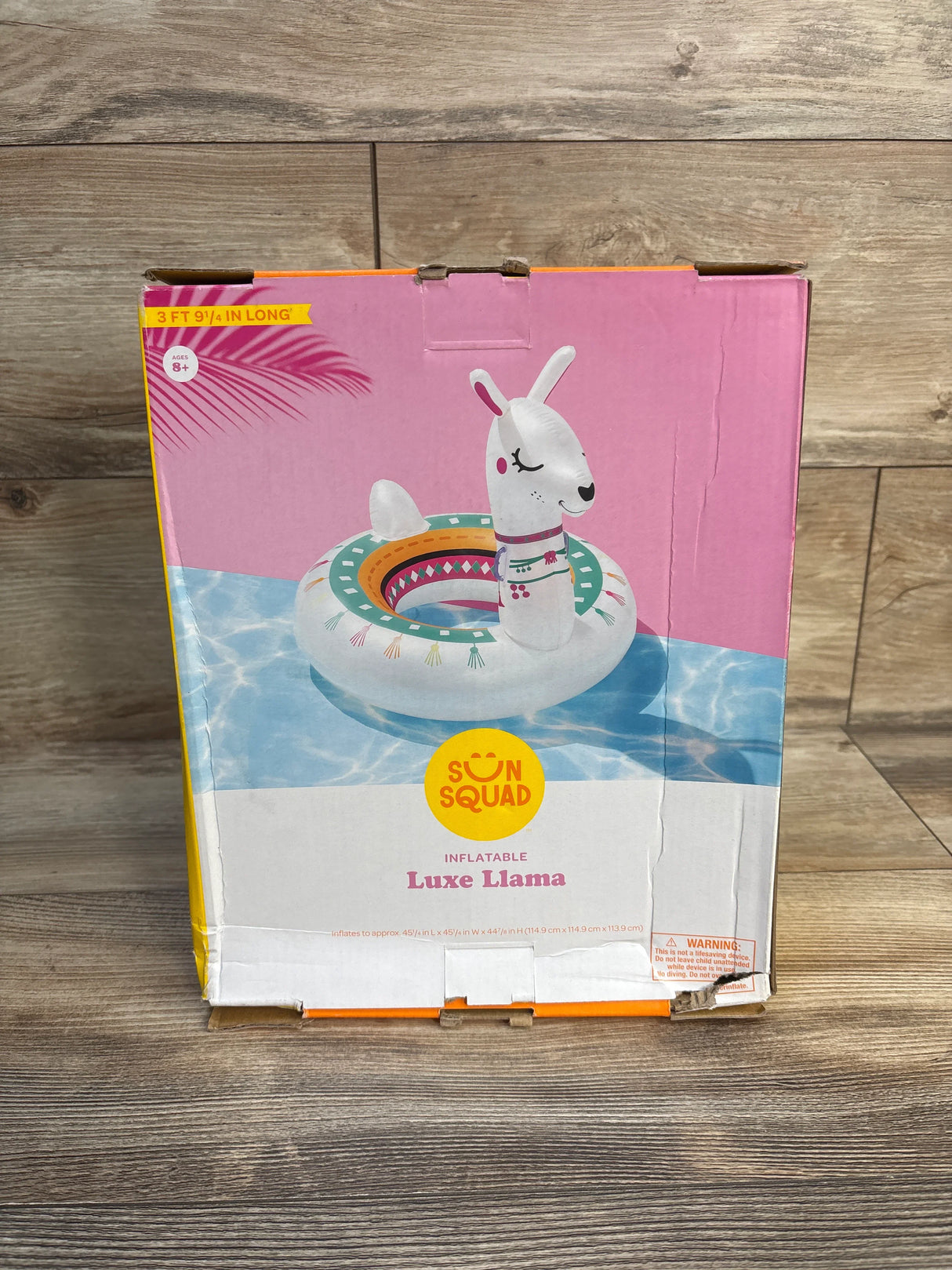 NEW Sun Squad Inflatable Luxe Llama Pool Float
