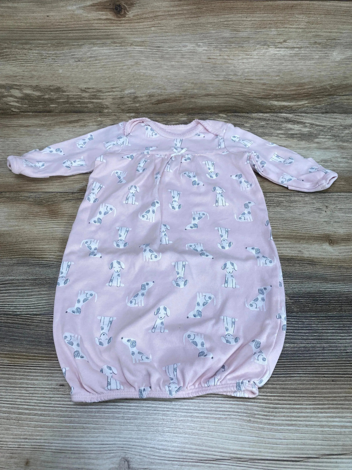 Little Me Dog Print Gown Pink sz 0-3m