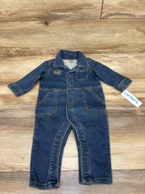 NEW Carter's Denim Button-Up Coverall Blue sz 9m