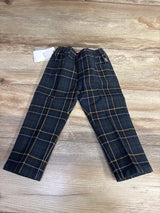 NEW Il Gufo Checkered Trousers Navy sz 18m