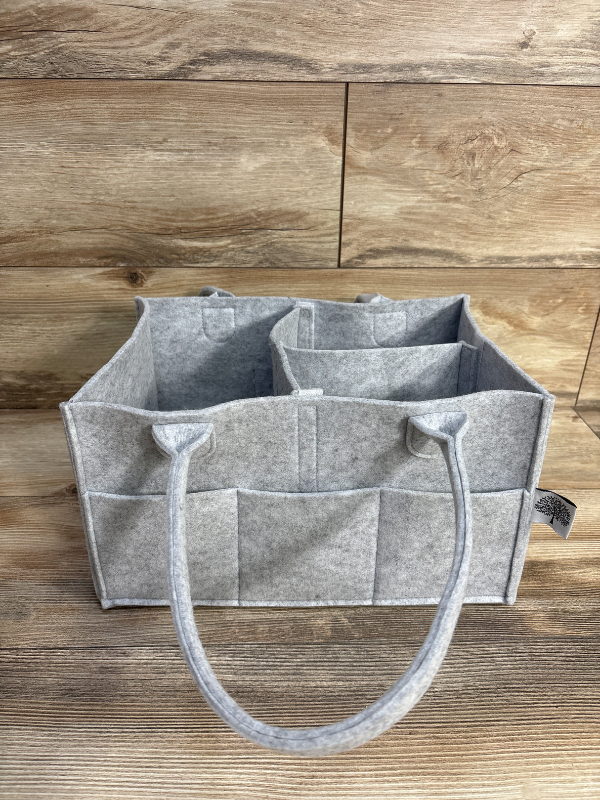 Parker Baby Co. Diaper Caddy, Grey Felt