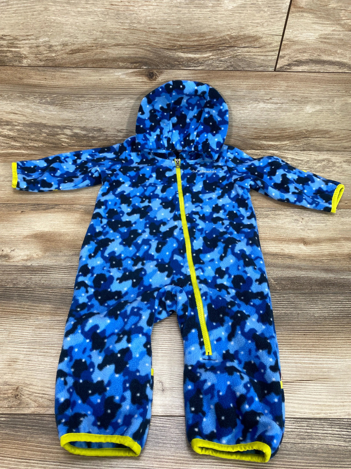 Columbia Snowtop II Fleece Blue Camo Bunting sz 6-12m