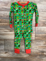 Wondershop 2pc Santa Pajama Set Green sz 3T