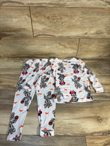 Disney 2pc Minnie Mouse Halloween Pajama Set White sz 4T