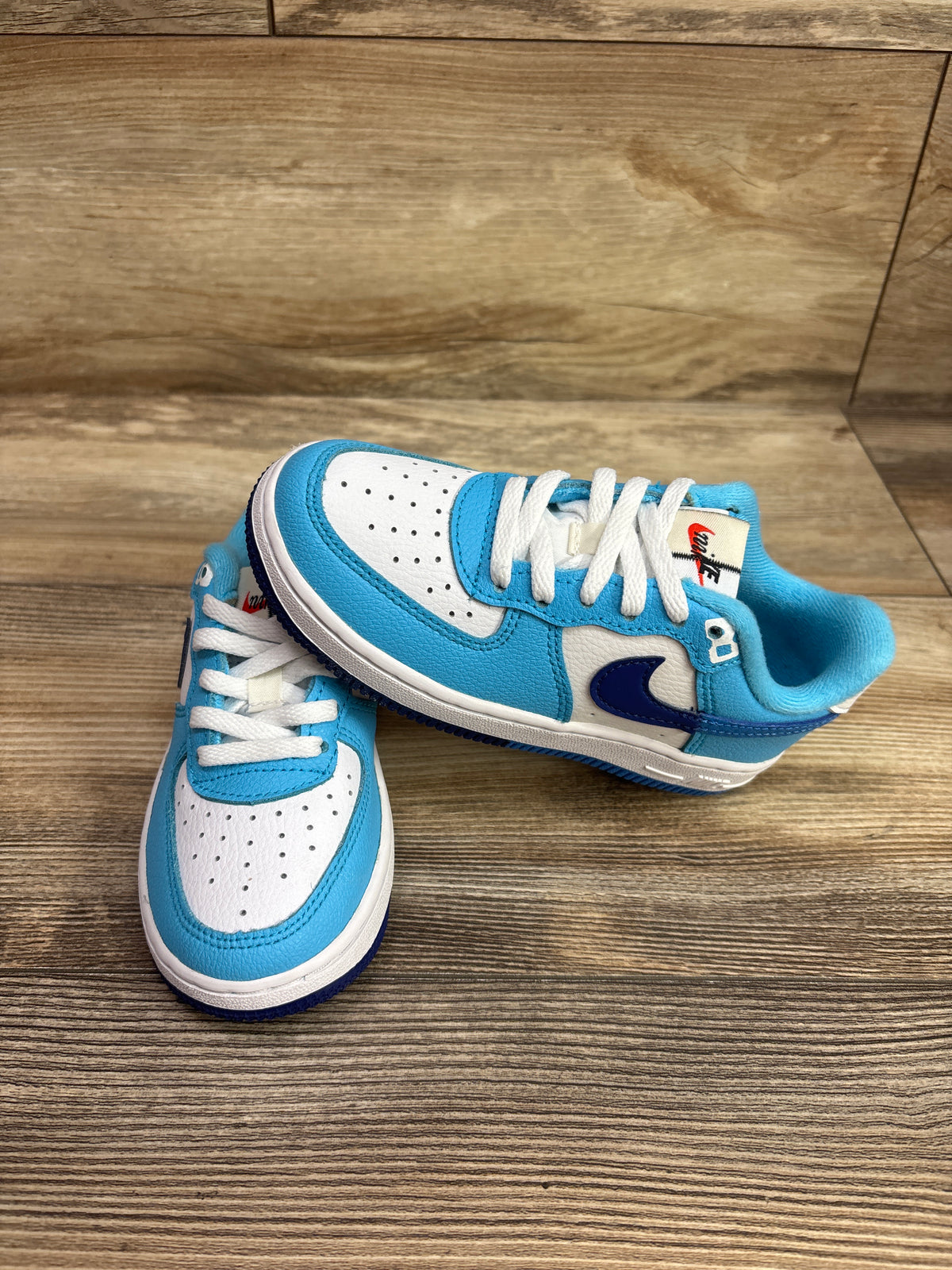 Nike Force 1 LV8 PS 'Split - Light Photo Blue' Sneakers sz 11c