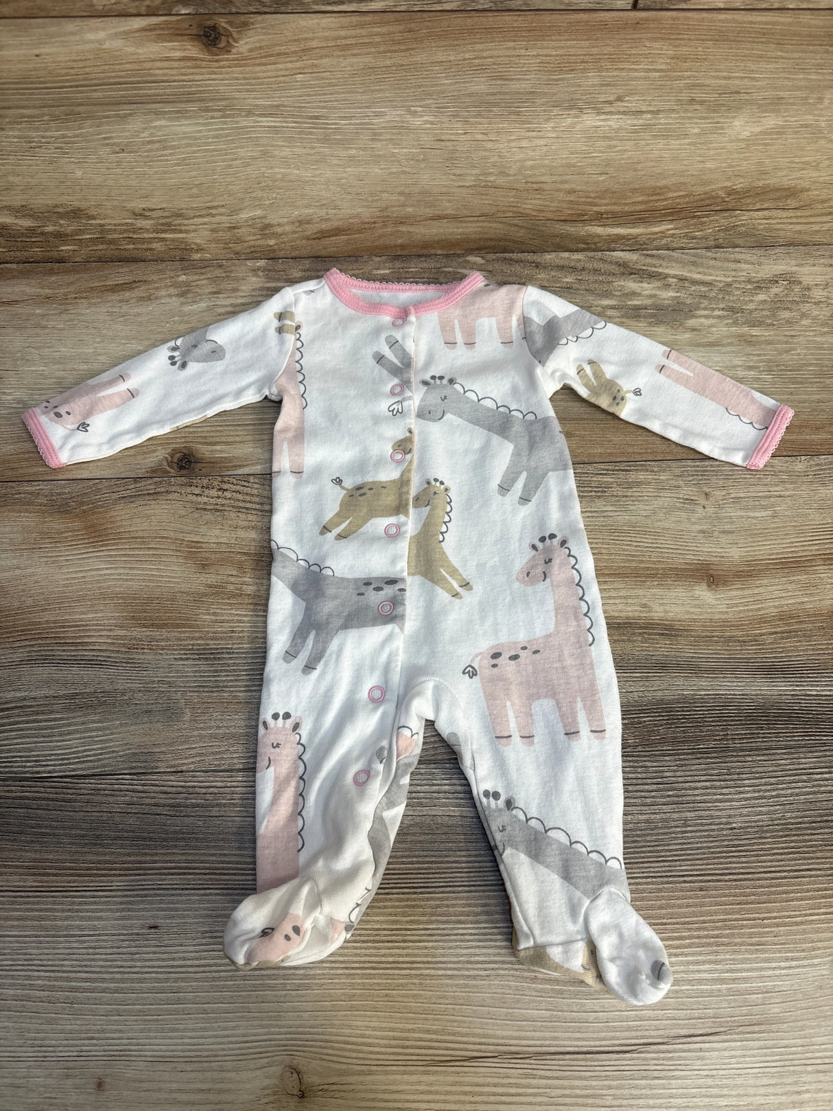 Carter's Giraffe Sleeper White sz 3m