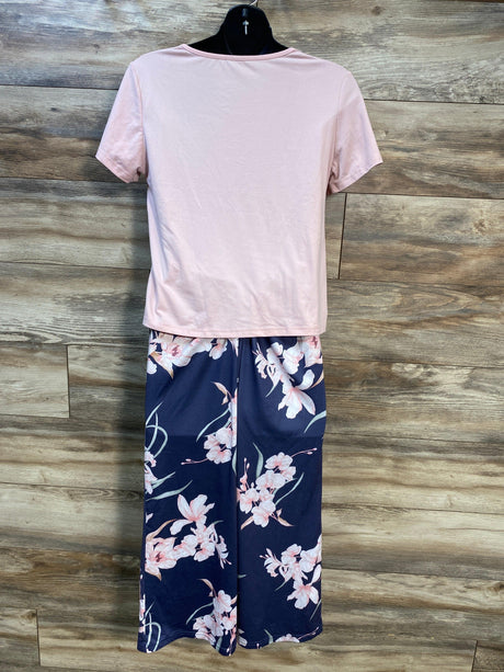 2pc Nursing Shirt & Floral Pants Pink sz Small - Me 'n Mommy To Be