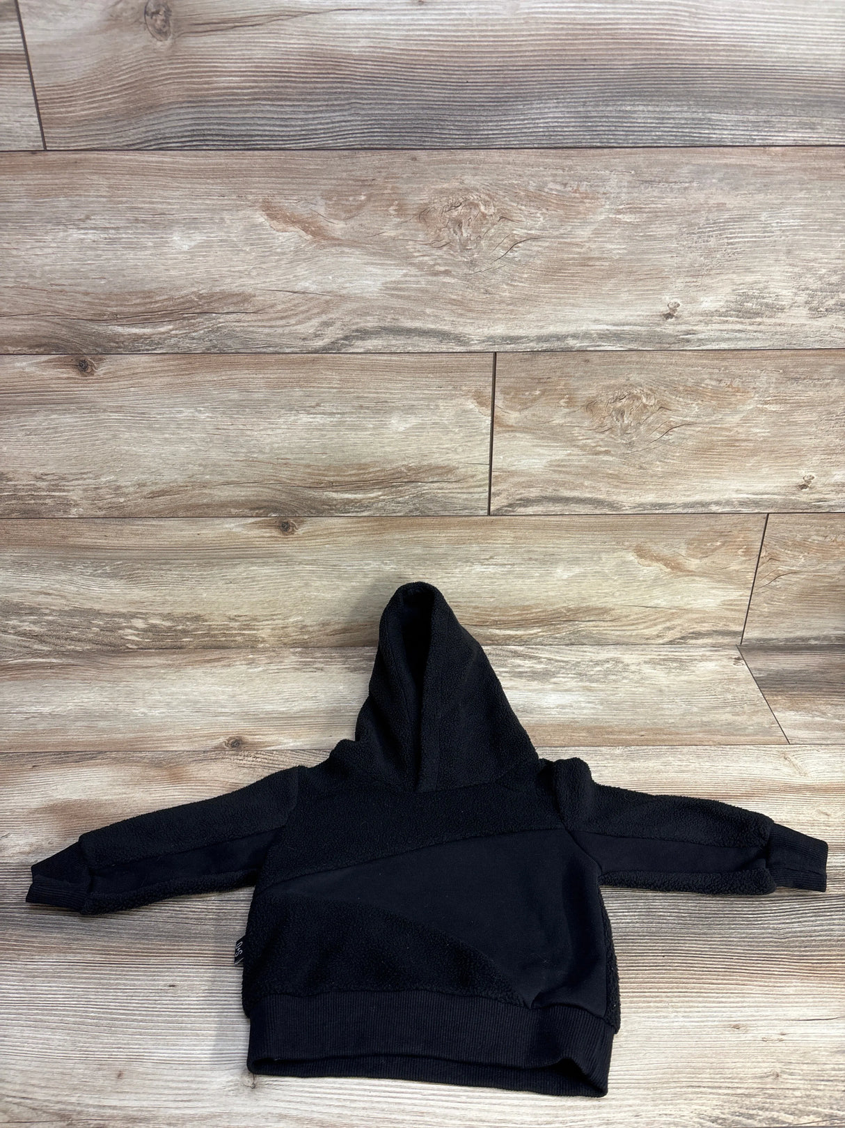 Olive + Scout Sherpa Hooded Sweatshirt Black sz 12-18m