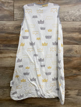 Tillyou Crown Print Sleep Sack White sz 12-18m