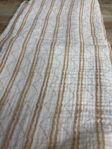 aden + anais Muslin Swaddle Blanket, Striped White/Tan