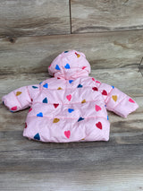 Old Navy Water-Resistant Hooded Critter Puffer Jacket Pink sz 0-3m