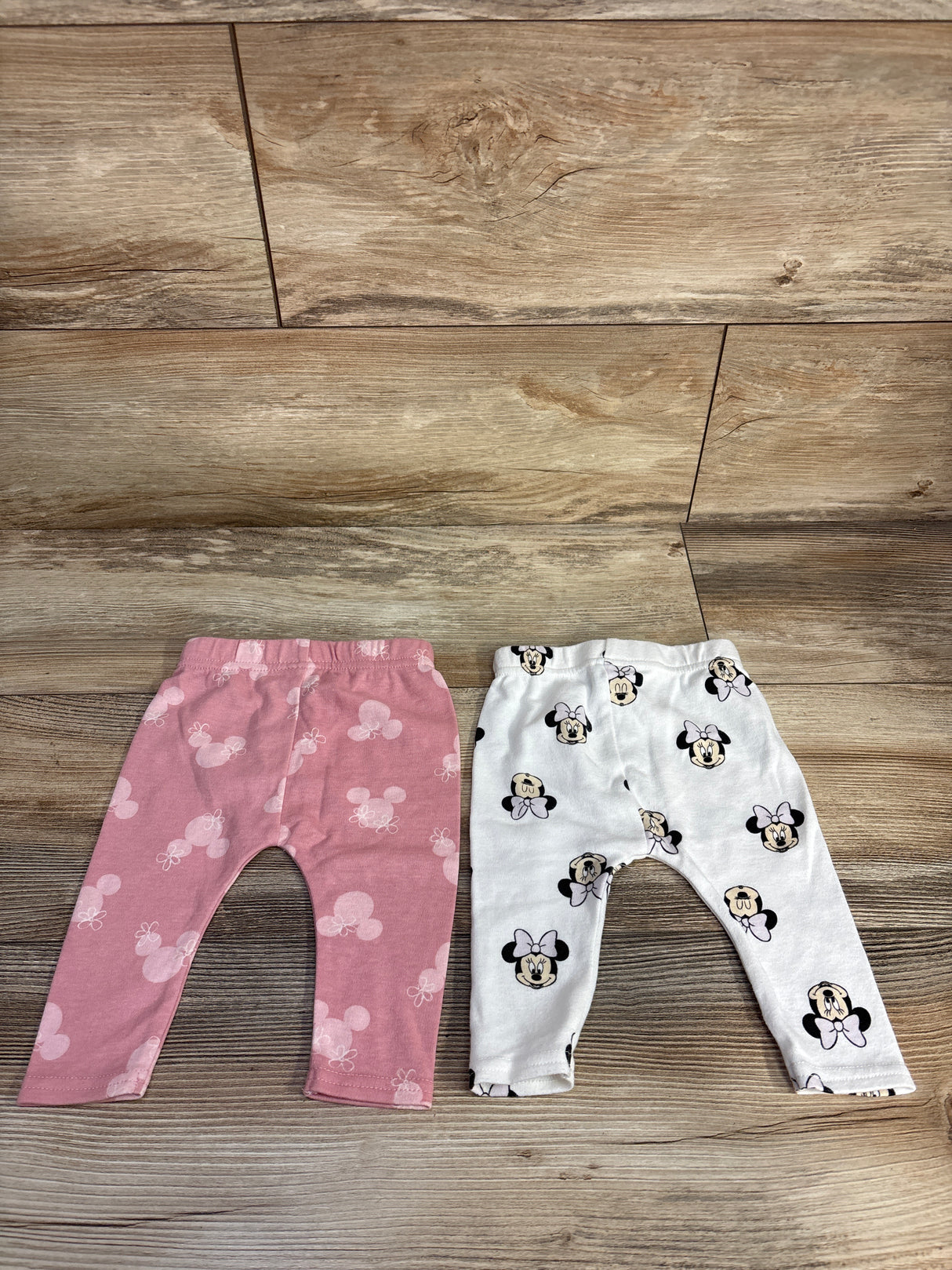 Disney Baby 2pk Minnie Mouse Pull On Pants Pink sz 0-3m